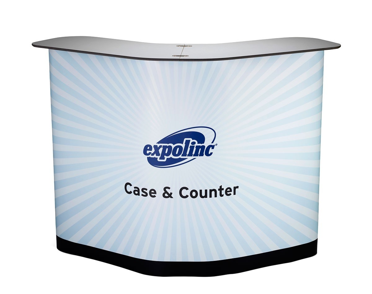 Expolinc Magnetic Pop Up 6' Curve Case & Counter