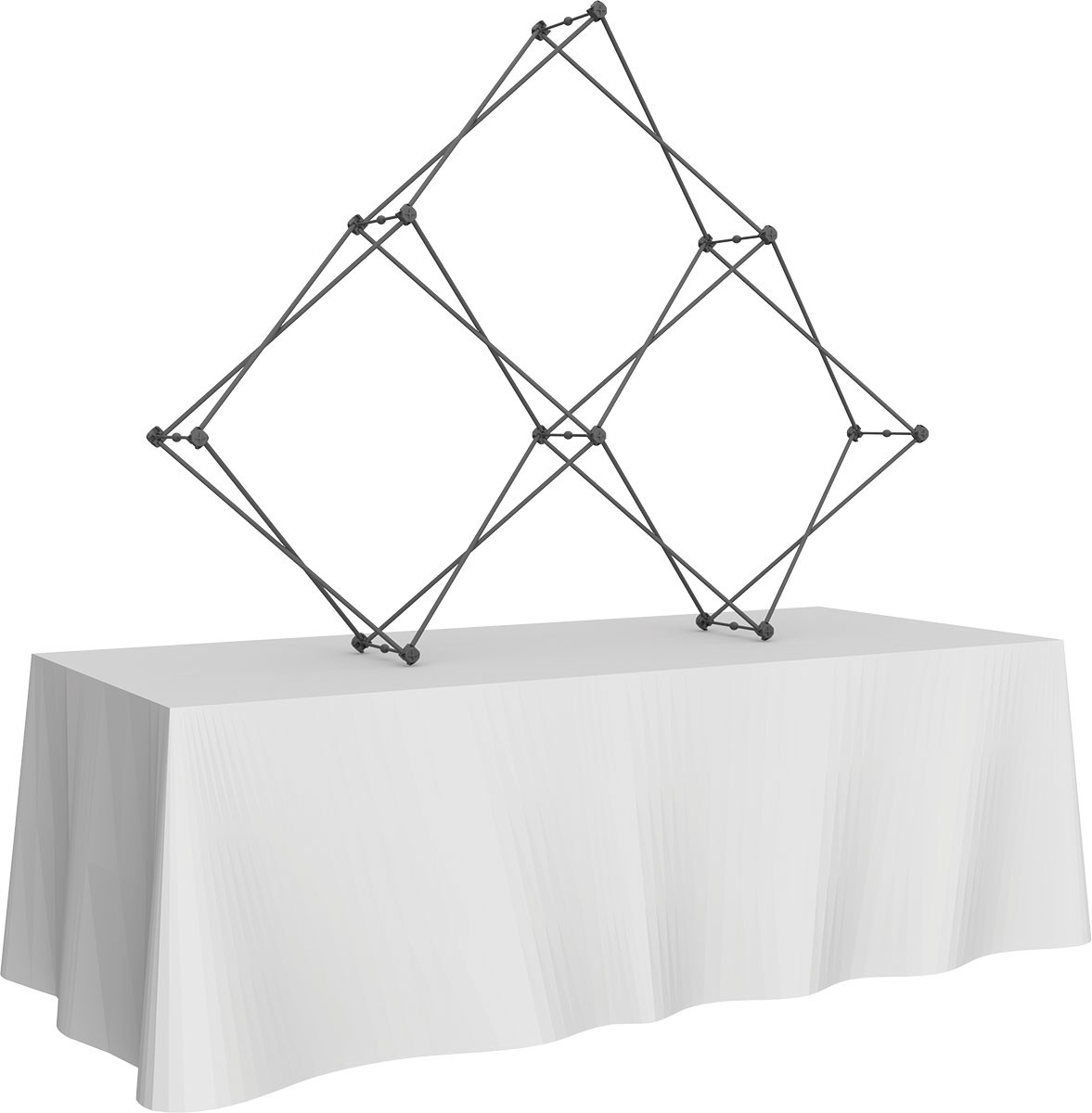 XClaim 3 Quad Pyramid Fabric Table Top Display Kit 2