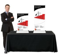 Executive Table Top Retractable Table Top Banner Stand