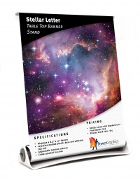 Stellar Letter Table Top Banner Stand