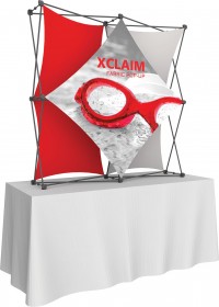 Xclaim 5' Kit 2 collage tension fabric table top display